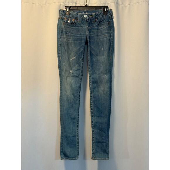 TRUE RELIGION Women's “Jodie” - Buddha Label - Blue Skinny Jeans, Size 26 - Picture 1 of 13